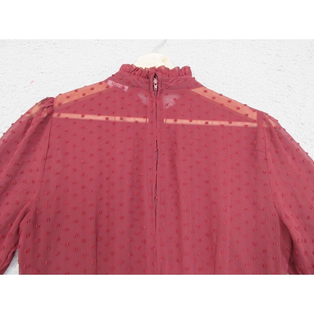 Trixxi Dress Womens L Red‎ Sheer Dark Romance Cottagecore Whimsy Earthy Ethereal - Picture 7 of 16